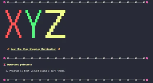 XYZ Membership Terminal Program screenshot 1