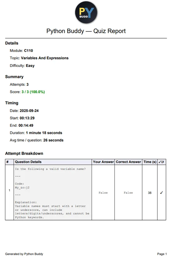 Python Buddy screenshot 1